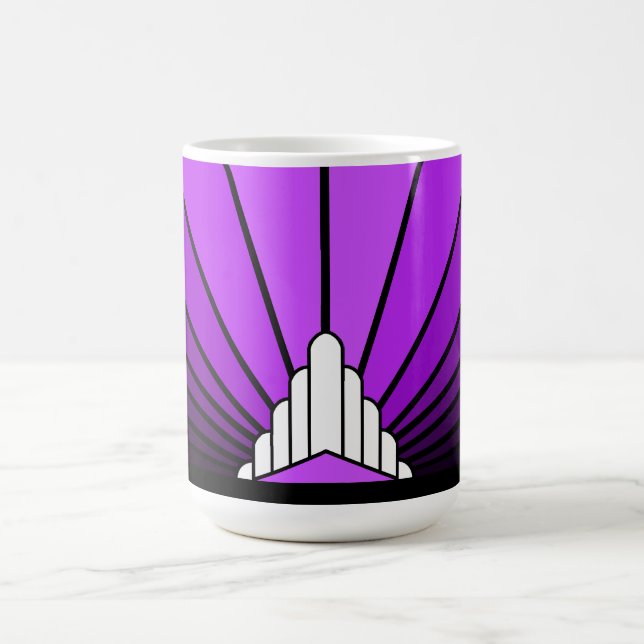 Art deco sun in purple Mug (Center)