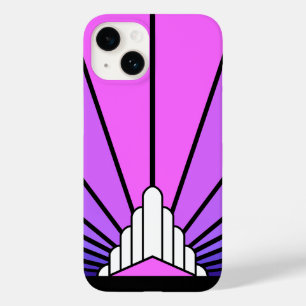 Art deco sun in purple & pink Case-Mate iPhone 14 case