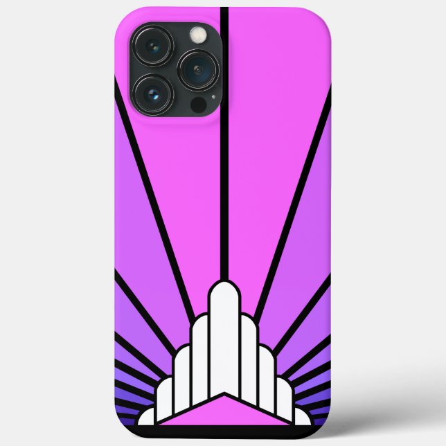 Art deco sun in purple & pink Case-Mate iPhone case (Back)