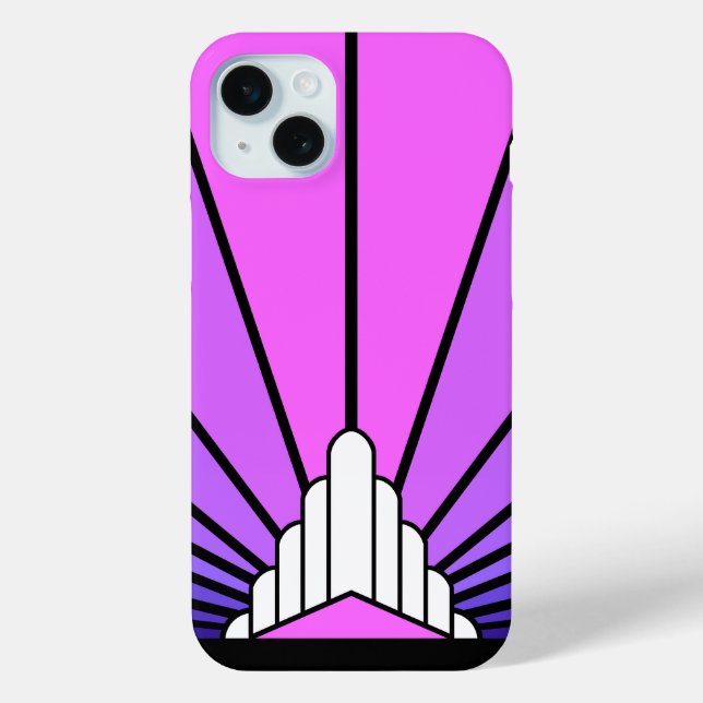Art deco sun in purple & pink Case-Mate iPhone case (Back)