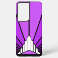 Art deco sun in purple