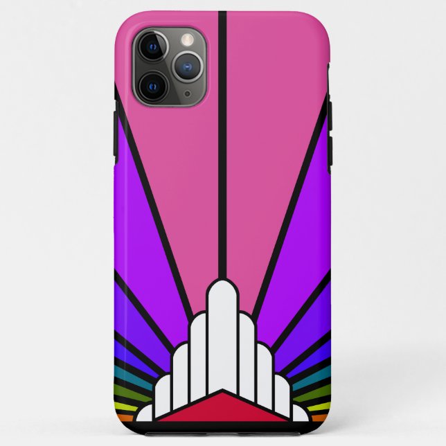 Art deco sun in rainbow Case-Mate iPhone case (Back)