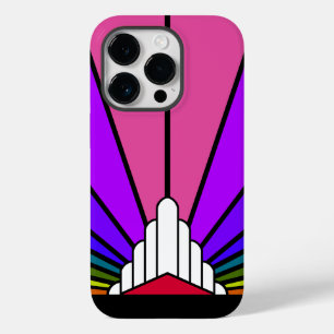 Art deco sun in rainbow Case-Mate iPhone 14 pro case