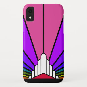 Art deco sun in rainbow iPhone / iPad case