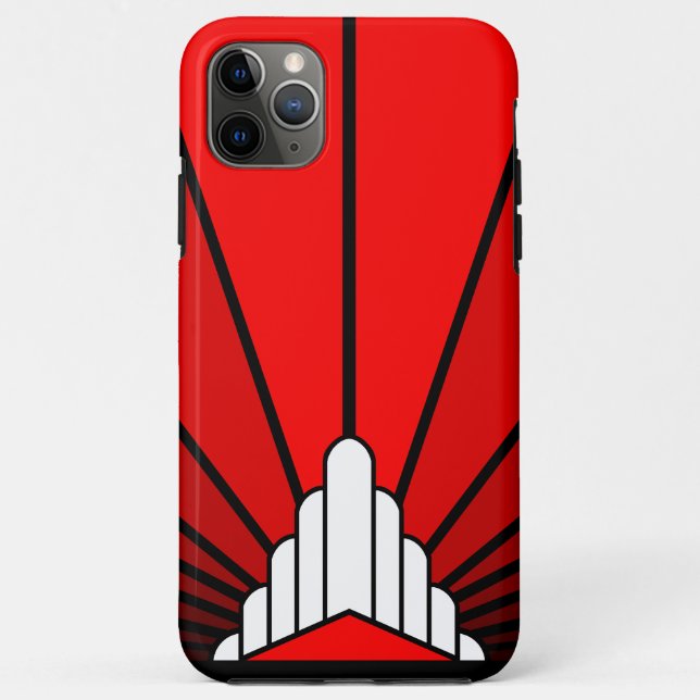 Art deco sun in red Case-Mate iPhone case (Back)
