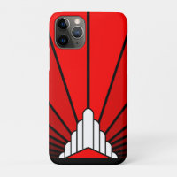 Art deco sun in red