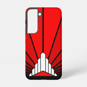 Art deco sun in red samsung galaxy case