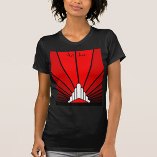 Art deco sun in red T-Shirt