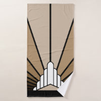 Art deco sun in tan