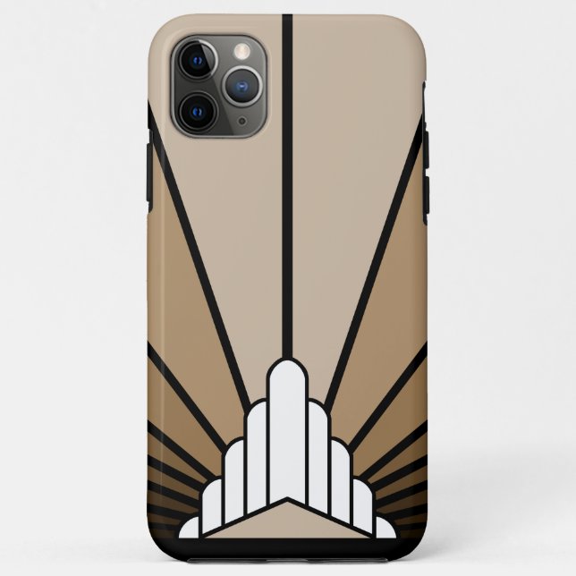 Art deco sun in tan Case-Mate iPhone case (Back)