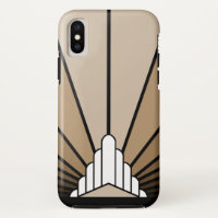 Art deco sun in tan