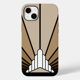 Art deco sun in tan Case-Mate iPhone 14 plus case