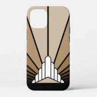 Art deco sun in tan