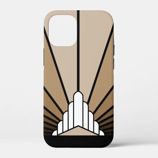 Art deco sun in tan Case-Mate iPhone case (Back)