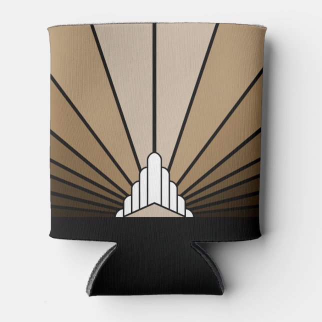 Art deco sun in tan Cooler (Front)