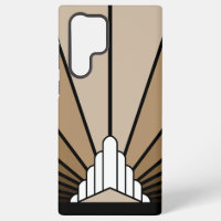 Art deco sun in tan