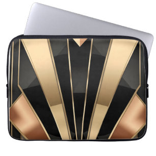 Art Deco Sunburst Geometric Luxury Design Laptop Sleeve