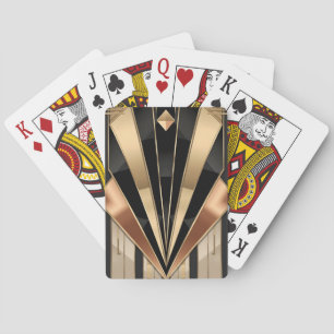 Art Deco Sunburst Geometric Luxury Design Playing Cards