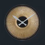 Art Deco Sunburst Round Clock<br><div class="desc">Make it art deco influence to spice up your place... </div>