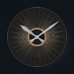 Art Deco Sunrays Round Clock<br><div class="desc">Make it art deco influence to spice up your place... </div>