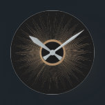 Art Deco Sunrays Round Clock<br><div class="desc">Make it art deco influence to spice up your place... </div>