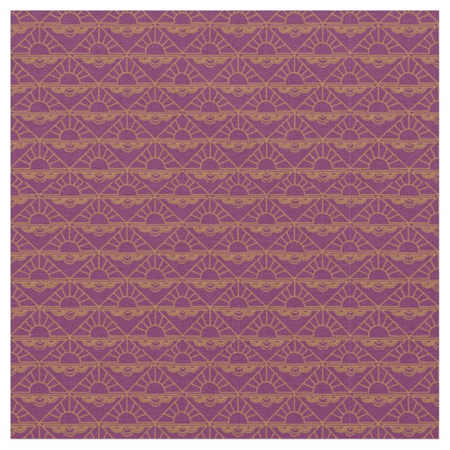 Art Deco Sunrise  Fabric (Close Up)