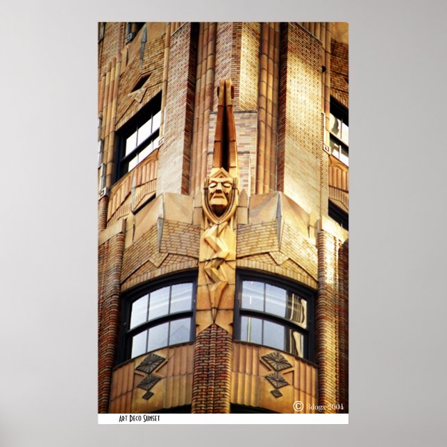 Art Deco Sunset Poster (Front)