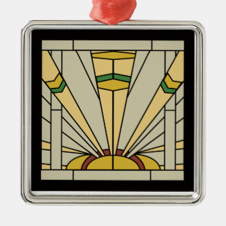 Art Deco Sunshine Metal Ornament