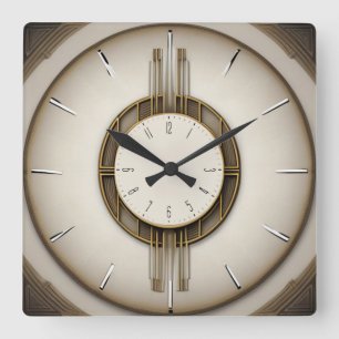 Art Deco super style Square Wall Clock