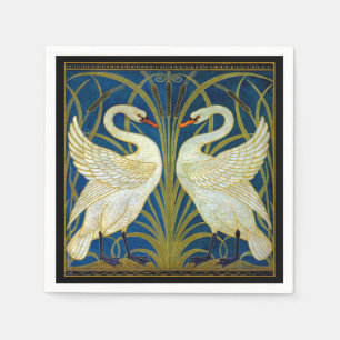 Art Deco Swans Napkin