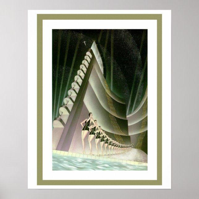Art Deco Swimmers poster 16 x 20 (Front)