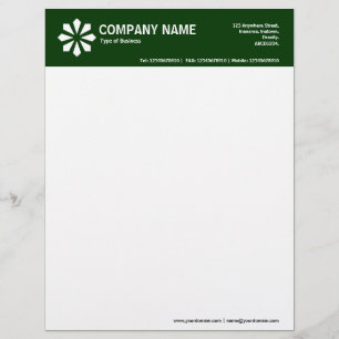 Art Deco Symbol 2in Colour Header - Dk Green 00330 Customized Letterhead