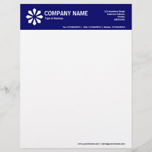 Art Deco Symbol 2in Colour Header - Navy Blue Custom Letterhead