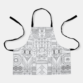 Art Deco Symmetry Lines Apron