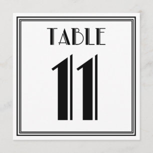 Art Deco Table Number 11