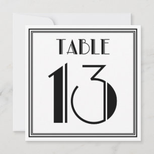 Art Deco Table Number 13