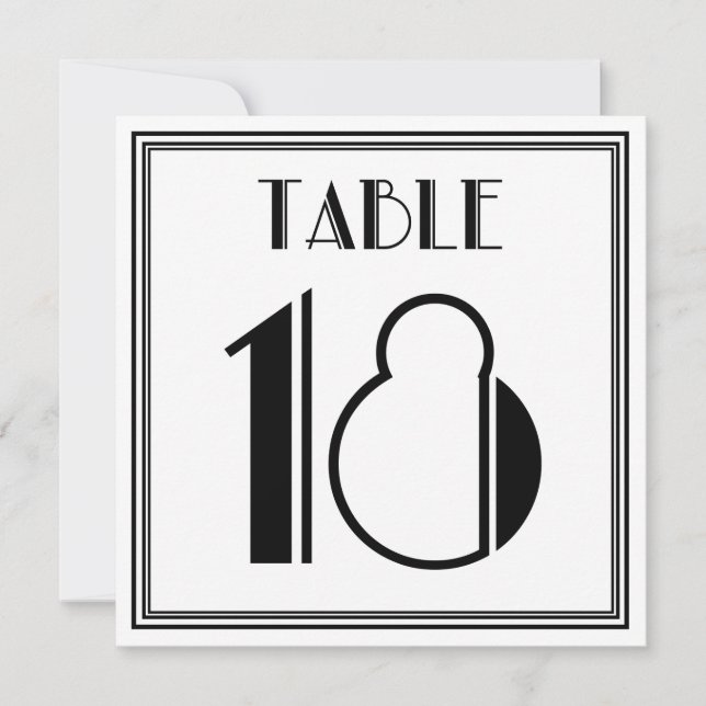 Art Deco Table Number 18 (Front)