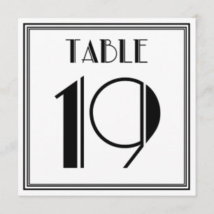 Art Deco Table Number 19