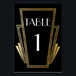 Art Deco Table Number 20s Gold Black Wedding<br><div class="desc">Art Deco Table Numbers Gold & Black for your next event,  change each number to suit your event size Matching items available on my store!</div>
