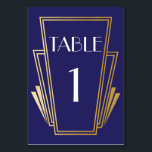 Art Deco Table Number 20s Gold Navy Wedding<br><div class="desc">Art Deco Table Numbers Gold & Navy for your next event,  change each number to suit your event size Matching items available on my store!</div>
