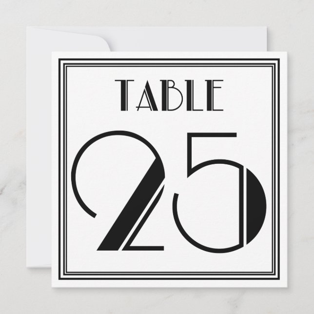 Art Deco Table Number 25 (Front)