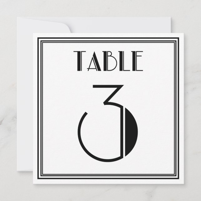 Art Deco Table Number 3 (Front)