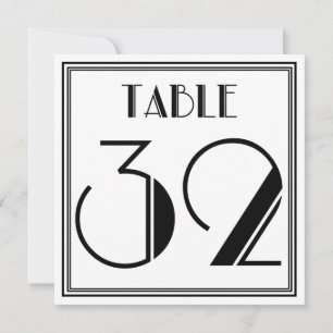 Art Deco Table Number 32