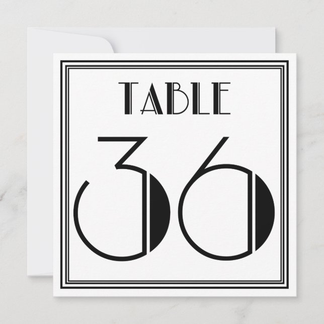 Art Deco Table Number 36 (Front)