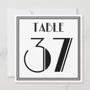 Art Deco Table Number 37