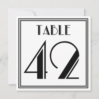 Art Deco Table Number 42