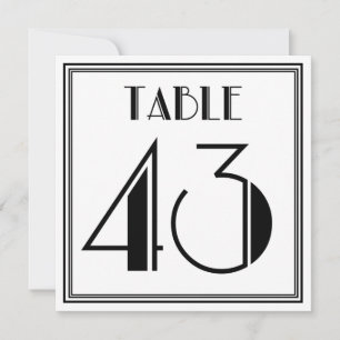 Art Deco Table Number 43