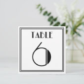 Art Deco Table Number 6 (Standing Front)