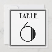 Art Deco Table Number 6 (Back)