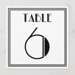 Art Deco Table Number 6